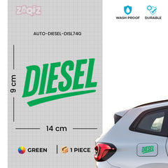 Trendy Diesel Sticker for Car Fuel Tank Cap | Easy Peel & Stick