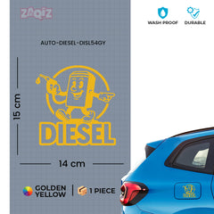 Premium Diesel Sticker for Car | Waterproof Fuel Tank Decal