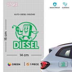 Premium Diesel Sticker for Car | Waterproof Fuel Tank Decal