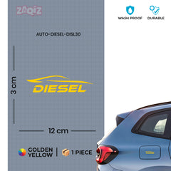 Compact Diesel Label for Clear Signage
