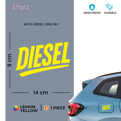 Trendy Diesel Sticker for Car Fuel Tank Cap | Easy Peel & Stick