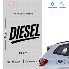 Trendy Diesel Sticker for Car Fuel Tank Cap | Easy Peel & Stick
