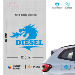 Diesel Sticker for Car | Gloss Finish Fuel Tank Decal