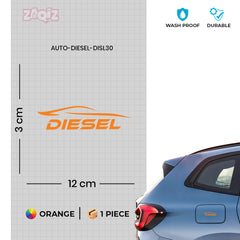 Compact Diesel Label for Clear Signage