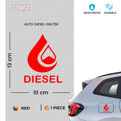 Diesel Sticker for Car | Vibrant Fuel Tank Label