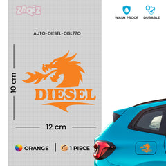 Diesel Sticker for Car | Gloss Finish Fuel Tank Decal