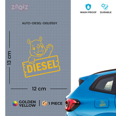 Minimalist Diesel Sticker for Car | Simple & Sleek