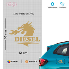 Diesel Sticker for Car | Gloss Finish Fuel Tank Decal