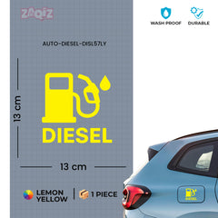 Creative Diesel Sticker for Car Fuel Tank Cap