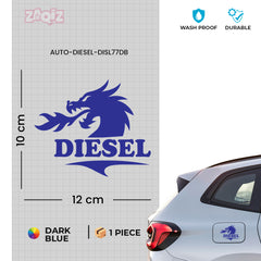 Diesel Sticker for Car | Gloss Finish Fuel Tank Decal