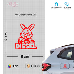 Reflective Diesel Sticker for Fuel Tank | Premium Quality