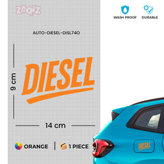Trendy Diesel Sticker for Car Fuel Tank Cap | Easy Peel & Stick