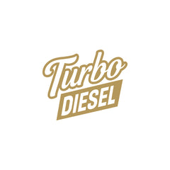 Clear Turbo Text Diesel Label for Cars