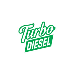 Clear Turbo Text Diesel Label for Cars