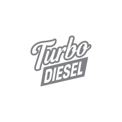 Clear Turbo Text Diesel Label for Cars