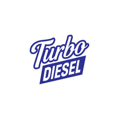 Clear Turbo Text Diesel Label for Cars