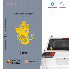 Lord Ganesha Car Sticker Premium Waterproof Vinyl Decal for Cars Bikes Helmet Laptop