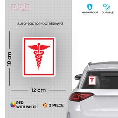 Zaqiz Stickers Doctor Car & Bike Stickers – Elegant Healthcare Icon