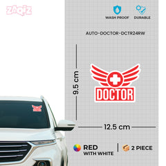 Doctor's Shield Design Sticker for Vehicles