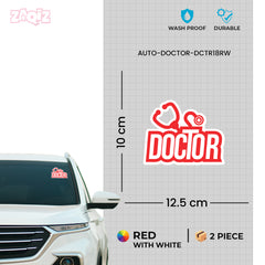 Stethoscope Design Doctor Sign for Vehicles
