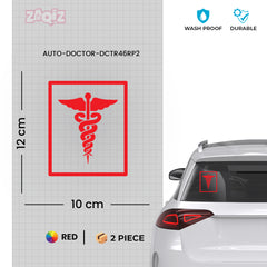 Zaqiz Stickers Doctor Car & Bike Stickers – Premium Medical Symbol