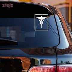 Zaqiz Stickers Doctor Car & Bike Stickers – Premium Medical Symbol