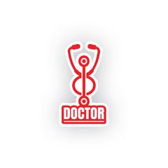 Stethoscope Design Doctor Sticker for Cars