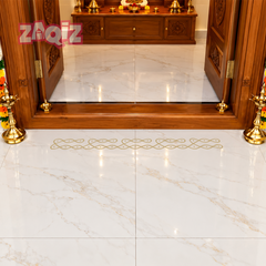 Infinity Weave Kolam Border Sticker for Elegant Entrance Decoration