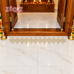 Decorative Entrance Border Floor Decal for Indian Home Interiors