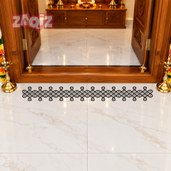 Decorative Entrance Border Floor Decal for Indian Home Interiors