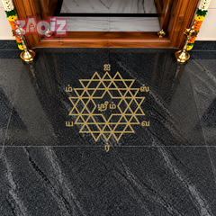 Maha Meru Sri Chakra Floor Sticker for Spiritual Home Harmony