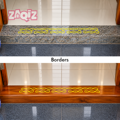 Infinity Weave Kolam Border Sticker for Elegant Entrance Decoration