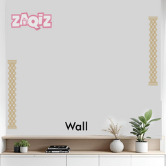 Woven Lattice Kolam Border Sticker for Elegant Home Entry Decor