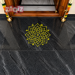 Sri Labam Lakshmi Kolam Floor Sticker for Prosperous Home Entrance