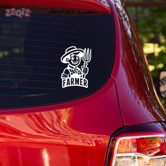 Hardworking Farmer Sticker for Daily Commutes
