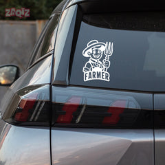 Hardworking Farmer Sticker for Daily Commutes