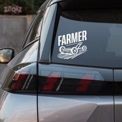 Stylish Farmer Emblem for Car Windows
