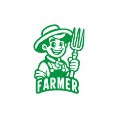 Hardworking Farmer Sticker for Daily Commutes