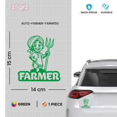 Durable Farmer Symbol for Vehicles