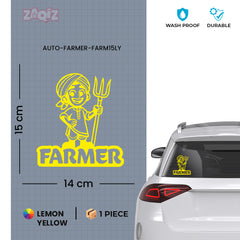 Durable Farmer Symbol for Vehicles