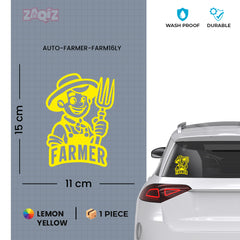 Hardworking Farmer Sticker for Daily Commutes