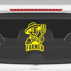 Hardworking Farmer Sticker for Daily Commutes