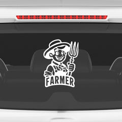 Hardworking Farmer Sticker for Daily Commutes