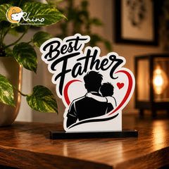 Father and Son Personalized Acrylic Keepsake for Home Décor