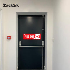 Zackzik Fire Exit Sign Boards – Quick Escape Direction Sign