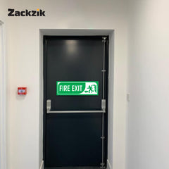 Zackzik Fire Exit Sign Boards – Quick Escape Direction Sign