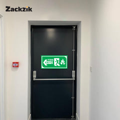 Zackzik Fire Exit Sign Boards – Emergency Exit Indication Label