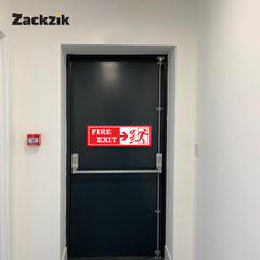 ZackzikFire Exit Sign Boards – Glow in the Dark Safety Label