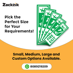 Zackzik Fire Exit Sign Boards – Essential Safety Signage