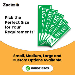 Zackzik Fire Exit Sign Boards – Clear Exit Guidance for Safety